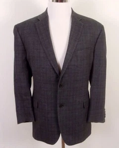 EUC Jos. A. Bank Signature Gray Navy Wool & Silk Blazer Sportcoat Dual Vent 44 R - Picture 1 of 5
