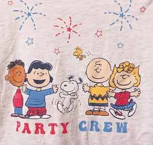 NWT Snoopy PEANUTS 4th of July Party Crew America Kids 6 6X Short Sleeve TShirt - Picture 1 of 16
