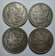 Lot of 4 Morgan Silver Dollars - 1878 S - 1879 - 1880 - 1881 S