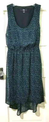 ¡VENTA FLASH! Vestido midi sin mangas Mossimo para mujer XS extra pequeño verde azulado negro Foto 1 de 4