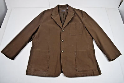 Chaqueta Deportiva De Colección St Johns Bay Talla XL/XXL Años 90 Marrón Lona Forrada Grunge Foto 1 de 4