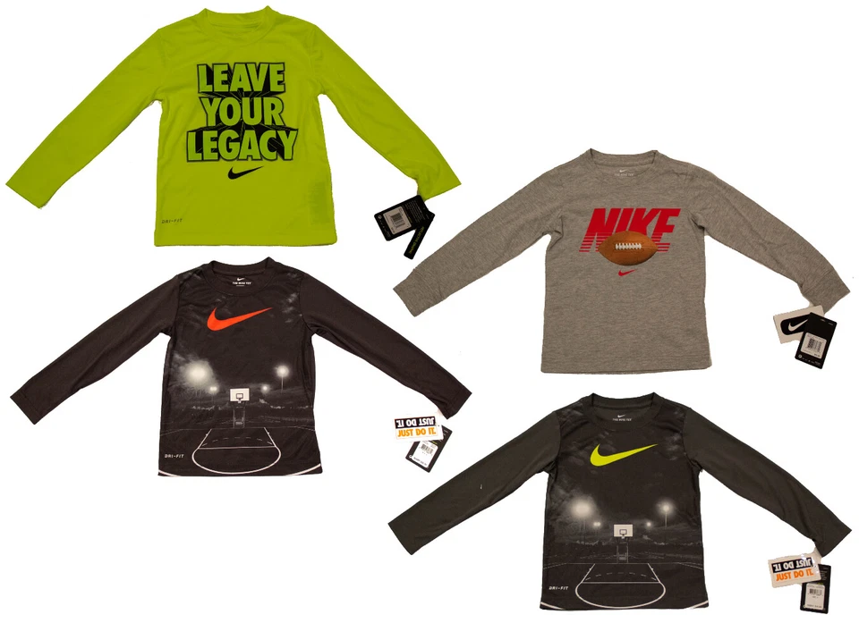Nike Boy's Long Sleeve Crew T-Shirt - Size 4 5 6 7 NIKE TEE DRI - New w/Tags - Image 1 of 1
