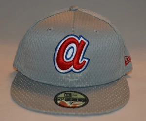 ¡NUEVO! Sombrero gris New Era 59Fifty Atlanta Braves Copperstown práctica de bateo talla 7 - Imagen 1 de 12