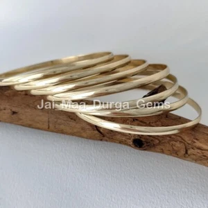 New Pcs of COPPER BRASS SILVER MICRO Handmade Women Simple Bangle Bracelet P70 - Picture 1 of 5