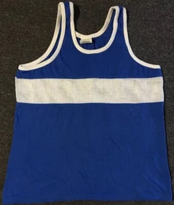 Vtg 80s Striped Faded Tank Top XS USA Beach Surf Skate Grunge OP Quiksilver 70s - Picture 1 of 10