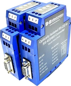 2 ea B&B Electronics 485LDRC9 Optically Isolated RS-232 to RS-422/485 Converter - Picture 1 of 10