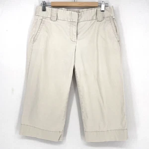 J. Crew Chino Women Cropped Size 6 Favorite Fit Light Khaki Pedal Pushers Capris - Picture 1 of 12