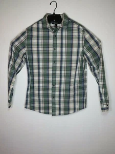 21 Men An American Brand Men's Green Plain Long Sleeve Button up Shirt - Picture 1 of 5