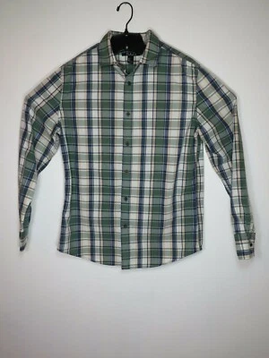 Camisa 21 Hombres An American Brand Para Hombre Verde Lisa Manga Larga Abotonada Foto 1 de 4