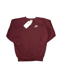 Nike Girls Club Fleece Over Size Sweatshirt Night Maroon Size XS FD2923-681 NWT - Picture 1 of 4