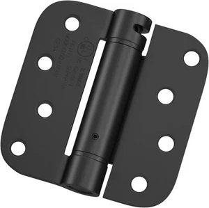 3Pack Black 4 Inch Self Closing Spring Door Hinge 5/8" Radius Corners - Picture 1 of 6