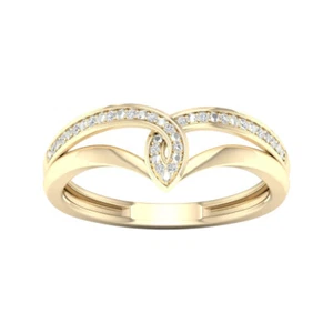 14k Yellow Gold 1/2 Ct Diamond Halo Engagement Ring for Women Size 7.5 - Picture 1 of 5