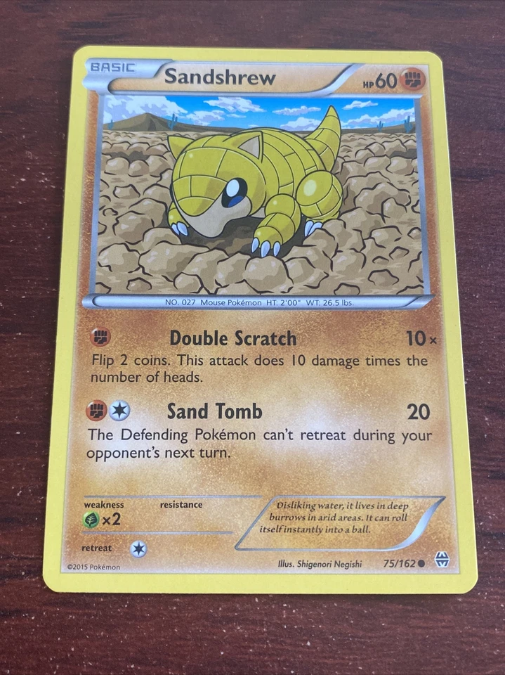 Pokémon TCG Sandshrew BREAKthrough 75/162 Regular Common B8995 - Image 1 of 1