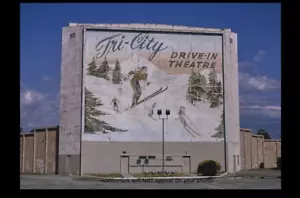 Letrero vintage de cine Tri City Drive-In Loma Linda California 1991 - Imagen 1 de 2