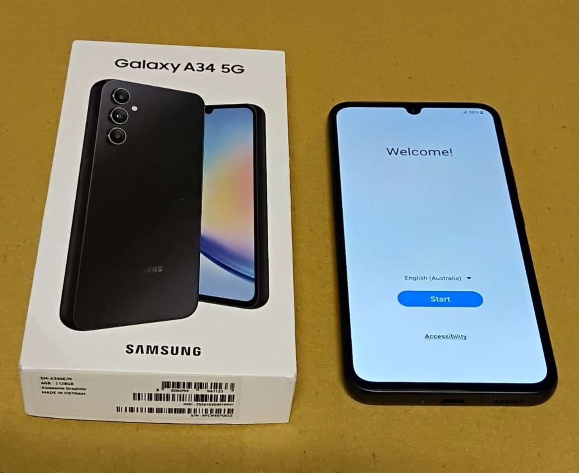 Samsung Galaxy A34 5G 本体 ブラック グローバル版 Samsung Galaxy A34 5G 128GB Dual SIM GSM, Desbloqueados Smartphone