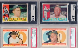 Juego completo de bĂ©isbol Topps 1960 en muy buen estado-ex calidad 1-572 (13 tarjetas graduadas) đ„ - Imagen 1 de 17