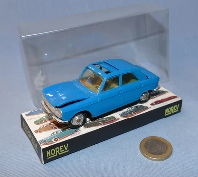 Norev Plastigam réf 5 : Peugeot 204 Berline "Toit ouvrant" (Bleu) Pour Pièces - Photo 1/4