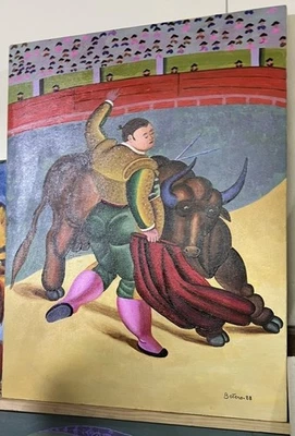 Pintura al óleo sobre lienzo firmada por Fernando Botero (hecha a mano) 20x28 en Boterismo. Foto 1 de 3
