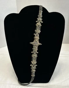 Vintage Ornate Sterling Silver Indian Wedding Bridal Belt 232 Grams - Picture 1 of 19