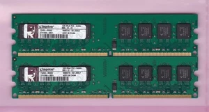 2GB 2x1GB KINGSTON FQ453-80003 DDR2-800 PC2-6400 240-Pin Desktop Ram Memory Kit - Picture 1 of 2