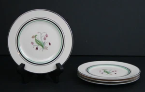 Bread Plates Syracuse Old Ivory Coralbel Platinum Trim Set of 4 Bone China - Picture 1 of 5