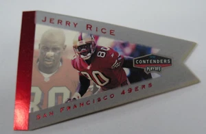 Jerry Rice 49ers 1998 Playoff Contenders lámina roja gris fieltro banderín inserto #83 C - Imagen 1 de 4