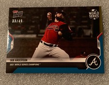 ERROR IAN ANDERSON Atlanta Braves 2021 MLB Topps NOW World Series Blue 33/49