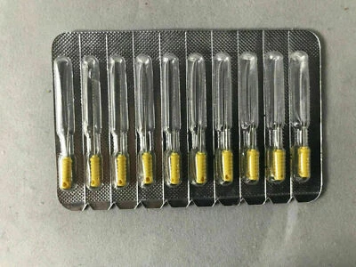 Redland Dental 10-50 pcs Yellow #002 25 mm Endo Stainless Steel Barbed Broaches