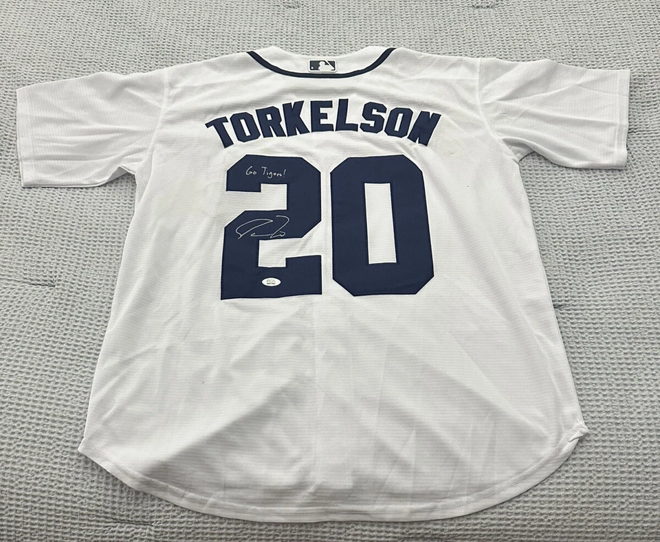 Spencer Torkelson Signed Autographed Detroit Tigers Jersey “Go Tigers!” Inscript - Image 1 of 2