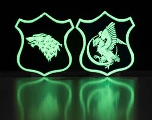 Glow in the dark Custom Embroidered Patches Sew On Backing - Picture 1 of 5