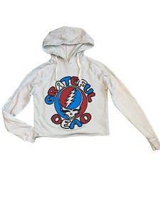 Retro Brand girls cropped Grateful Dead pullover graphic hoodie top youth M - Picture 1 of 2