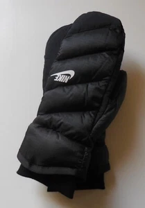 Nike Mitten Eco Down Women Black/Black/White Medium 1 Pair - Picture 1 of 8