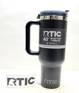 Vaso de viaje por carretera RTIC 40 oz con tapa 3 en 1 - azul marino - mantiene las bebidas frías 24 horas - Imagen 1 de 12