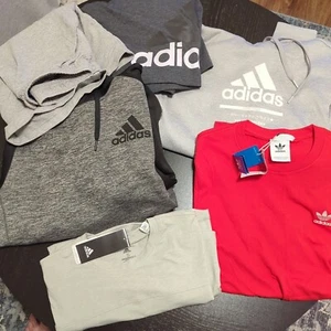 Adidas Originals Mens Clothing 6 Pieces Small Hoodies, Shorts, T-shirts, New! - Picture 1 of 24