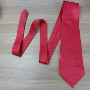 Neck Tie Mens Pink Solid Silk Groom Dress Bright Glossy USA ZYLOS GEORGE MACHADO - Picture 1 of 10