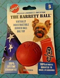 Juguete original Barrett bola perro indestructible S pequeño goma natural veterinario del ejército de EE. UU. - Imagen 1 de 9