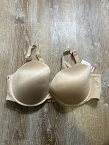 Cacique Bra 44DDD Boost Plunge Smooth Tan Nude Underwire Lane Bryant NEW NWT - Picture 1 of 5