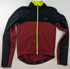 PEARL IZUMI Escape Tibetan Red Full Zip Fleece Lined Biking Cycling Jacket Men S