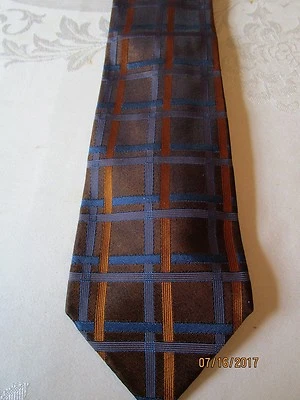 Banana Republic Brown Patterned Silk Neck Tie - Image 1 of 2