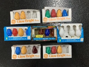 Vtg GE Glow Bright C7-CC/AST & C7 1/2 Christmas Bulbs - Picture 1 of 4