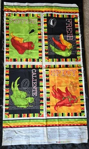 Caliente Peppers Placemat Panel Fabric Wilmington Prints 2 Sizes Spicey Feisty - Picture 1 of 6