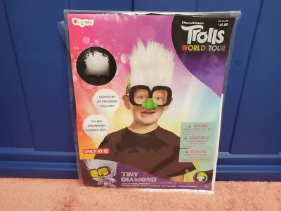 巨魔世界巡回演唱会小钻石点亮头饰万圣节服装配件  — 第 1/4 张图片