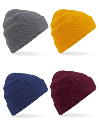 Beechfield Organic Cotton Beanie Strickmütze Wintermütze Mütze