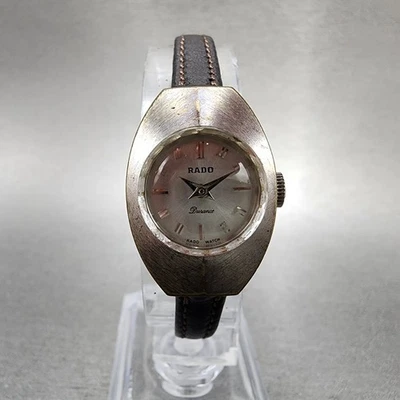 Reloj Rado Durance Mujer 19mm Esfera Plateada Tono Plateado Ovalado Cuerda Manual Funciona Foto 1 de 4