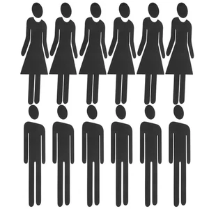  6 paia di insegne porta wc per uomo e donna - 20 cm unisex bagno bagno - Foto 1 di 17