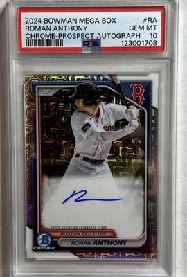 2024 Bowman Chrome - Mega Caja Prospect Mojo Autógrafos Roman Anthony PSA 10 Foto 1 de 2