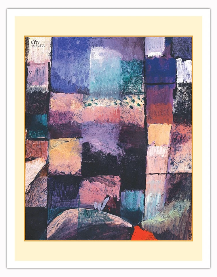Sobre un motivo de Hamamet - De una pintura a color original de Paul Klee 1914 Foto 1 de 1