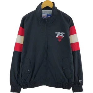 Vintage 1990'S NBA Chicago Bulls Logo 7 Nylon Jacket Size L Men's - Picture 1 of 13