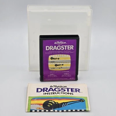 Dragster - Authentic 1980 Atari 2600 Game Cartridge w/ Manual - Image 1 of 4