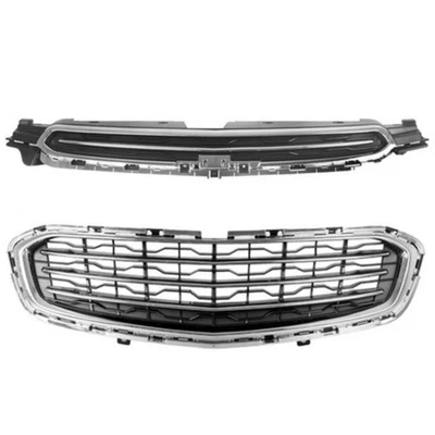 Front Bumper Upper & Lower Chrome Grille For 2015 Chevrolet Cruze 2016 Limited Foto 1 de 4